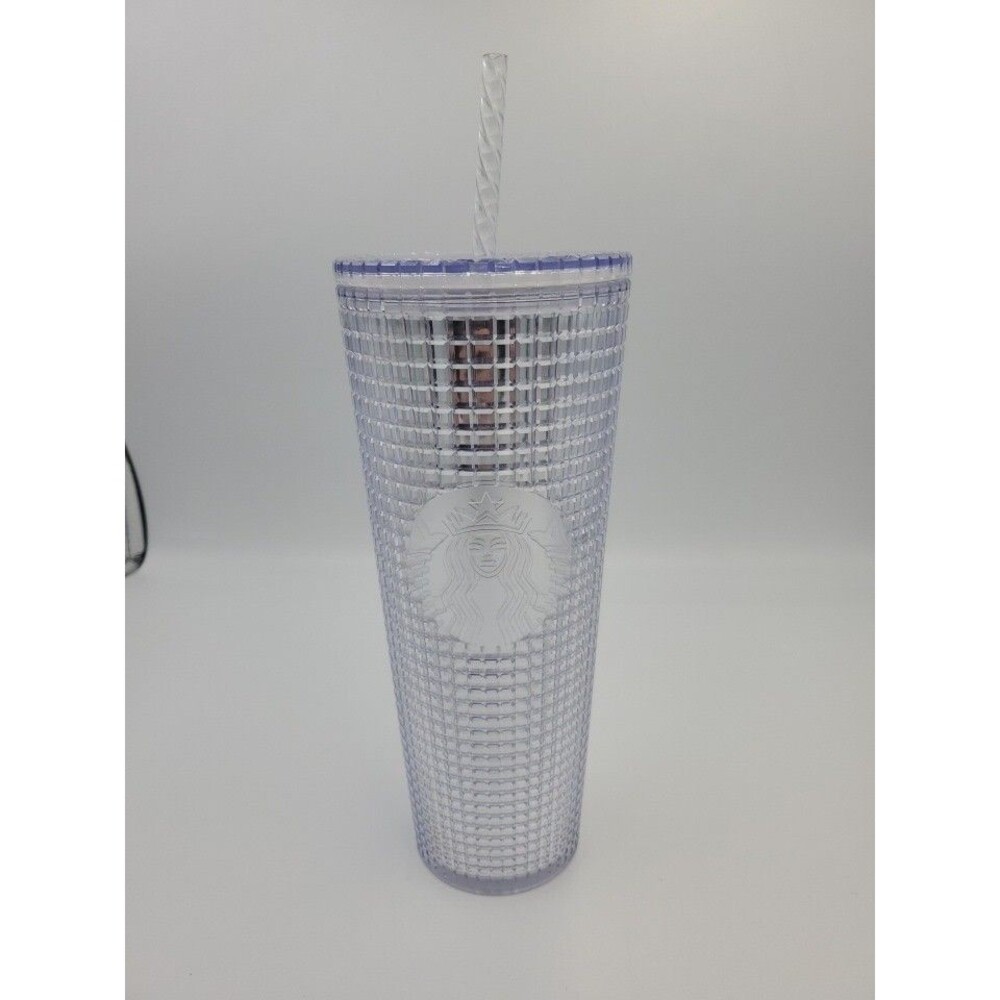 Starbucks Metallic Grid Disco Holiday 2020 24oz Cold Tumbler - Picture 1 of 7